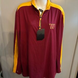 NWT Washington Commanders Augusta Sportswear Maroon and Yellow Pullover xl